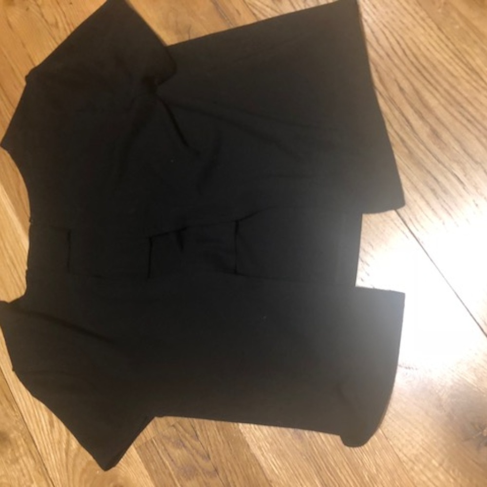 Open back black crop top